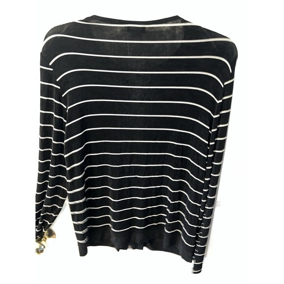 Citiknits Jacket Womens XS Striped Liquid Knit Zip Up cardigan Slinky travel - Picture 6 of 7